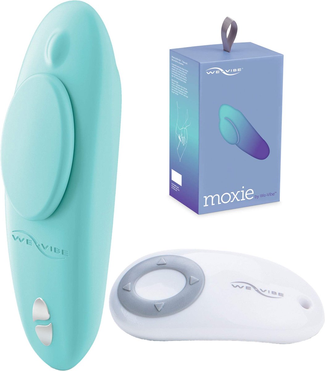 Goedkoopste WeVibe - Moxie | discreet vibrator for your briefs with 10 intensities that you control via app - Aqua