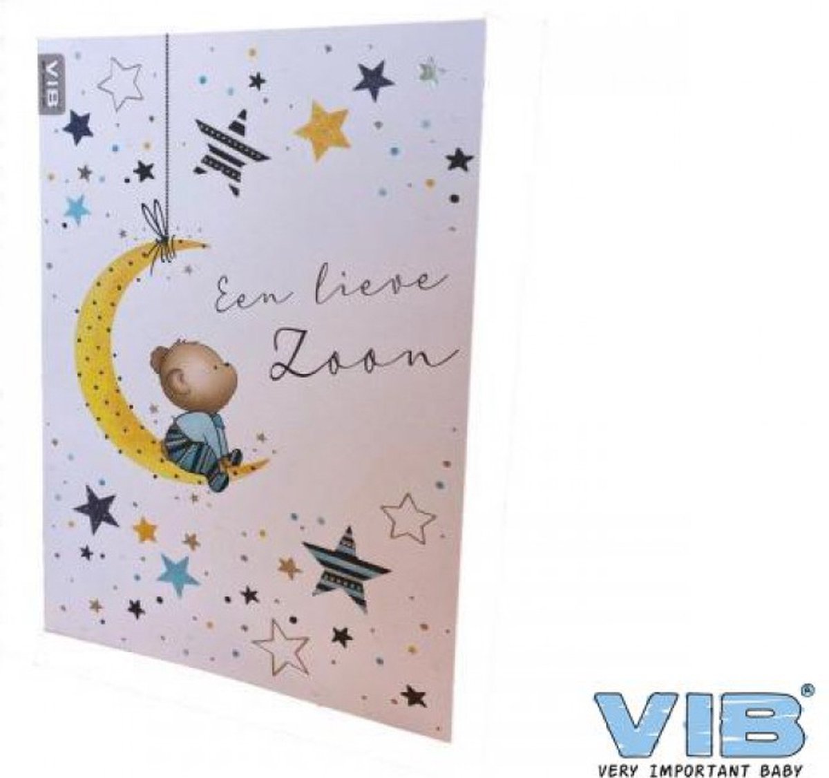 Wenskaart Folie/Glitter 'Een Lieve Zoon'
