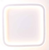 Plafondlamp badkamer vierkant Lois | 1 lichts | wit | kunststof / metaal | 30 x 30 cm | badkamer lamp | modern design