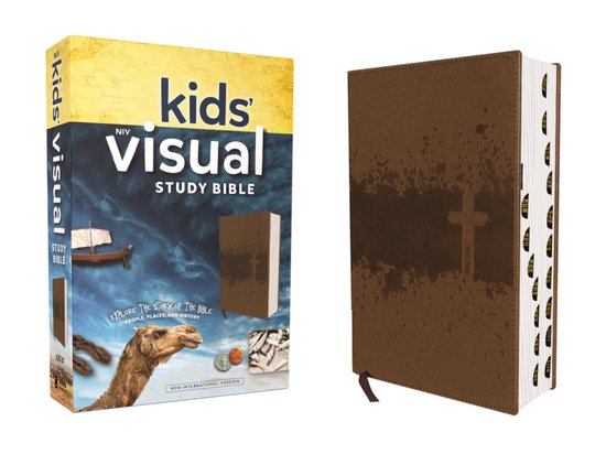 NIV, Kids' Visual Study Bible, Leathersoft, Bronze, Full Col ... - cover