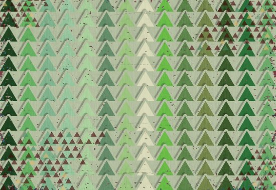 Fotobehang Modern Abstract Pattern Green | XL - 208cm x 146cm | 130g/m2 Vlies