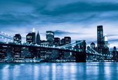 Fotobehang City Brooklyn Bridge New York City | DEUR - 211cm x 90cm | 130g/m2 Vlies