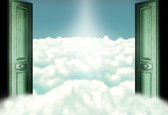 Fotobehang Sky Clouds Doors | XL - 208cm x 146cm | 130g/m2 Vlies