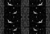 Fotobehang Modern Pattern Birds | DEUR - 211cm x 90cm | 130g/m2 Vlies