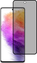 Smartphonica Privacy full cover voor Samsung Galaxy A73 5G tempered glass screenprotector van gehard glas met afgeronde hoeken geschikt voor Samsung Galaxy A73 5G