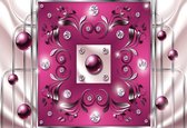 Fotobehang Pink Diamond Abstract Modern | XXL - 206cm x 275cm | 130g/m2 Vlies