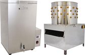 KuKoo Gevogelte Plukmachine en Broeirbad - 60cm - Kippen Plukker - Pluimveeplukker - Kippenplukmachine