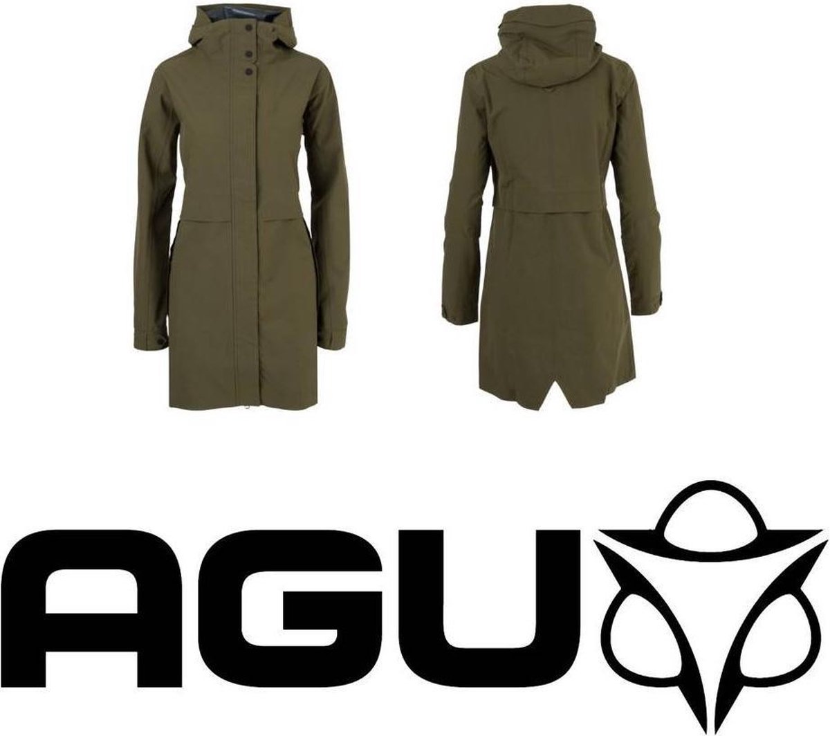 Zachtmoedigheid boot Onweersbui AGU Parka Regenjas Urban Outdoor Dames - Groen - M | bol.com