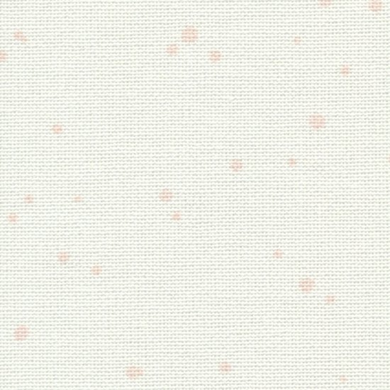 ZWEIGART MURANO SPLASH wit met roze stippen - borduurstof 32 count (6,3 kruisjes per cm) (50 x 70 cm)