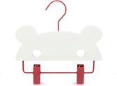 YourHanger baby kledinghangers bear witte with rode hook broekhangers