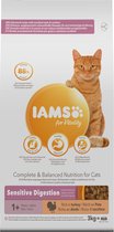 3x Iams Cat adult Sensitive Digestion Turkey 3 kg