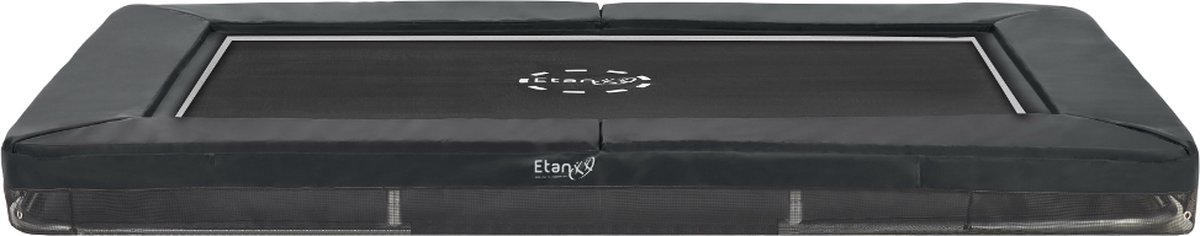 Etan Premium Trampoline Inground - 310 x 232 cm - Grijs - Rond - UV-bestendig Randkussen - Max. Gebruikersgewicht 150 kg