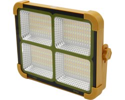 TETRA - Solarlamp - Werklamp - TWL-500 - LED lamp - solar powerbank - 8000 Lumen - Waterdicht IP66 - Oplaadbaar - Zonnepaneel - Noodpakket