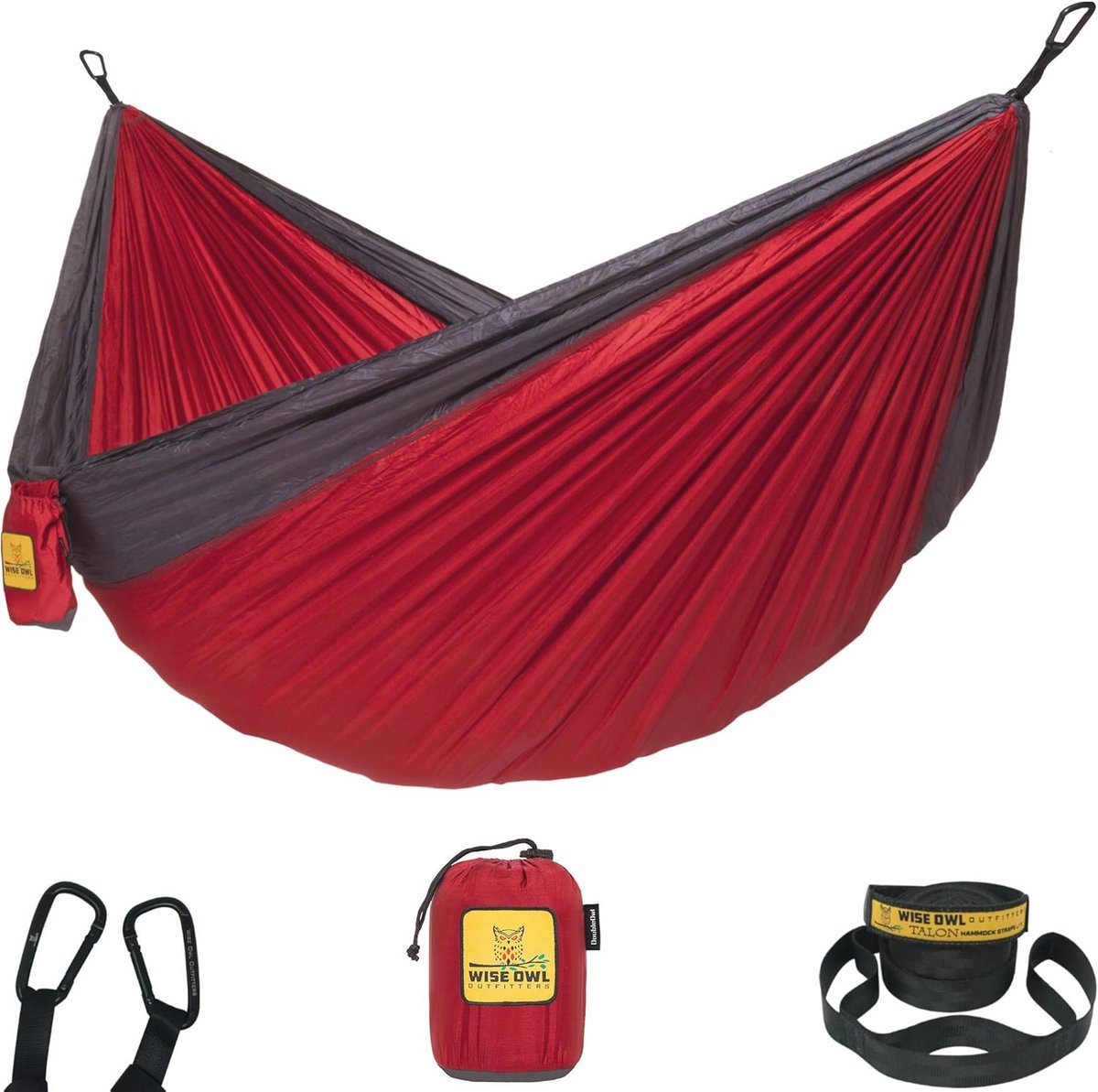 Dubbelleger Hangmat voor Kamperen - Lichtgewicht Parachute Nylon Outdoor Gear - Perfect voor Backpacken en Reizen
