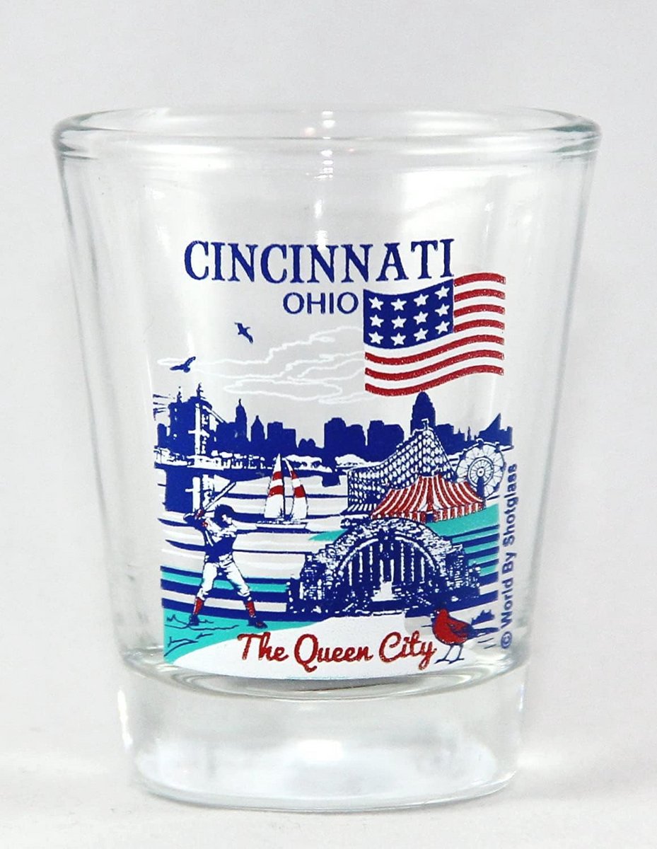 Cincinnati Shot Glass – Verzameling van Grote Amerikaanse Steden