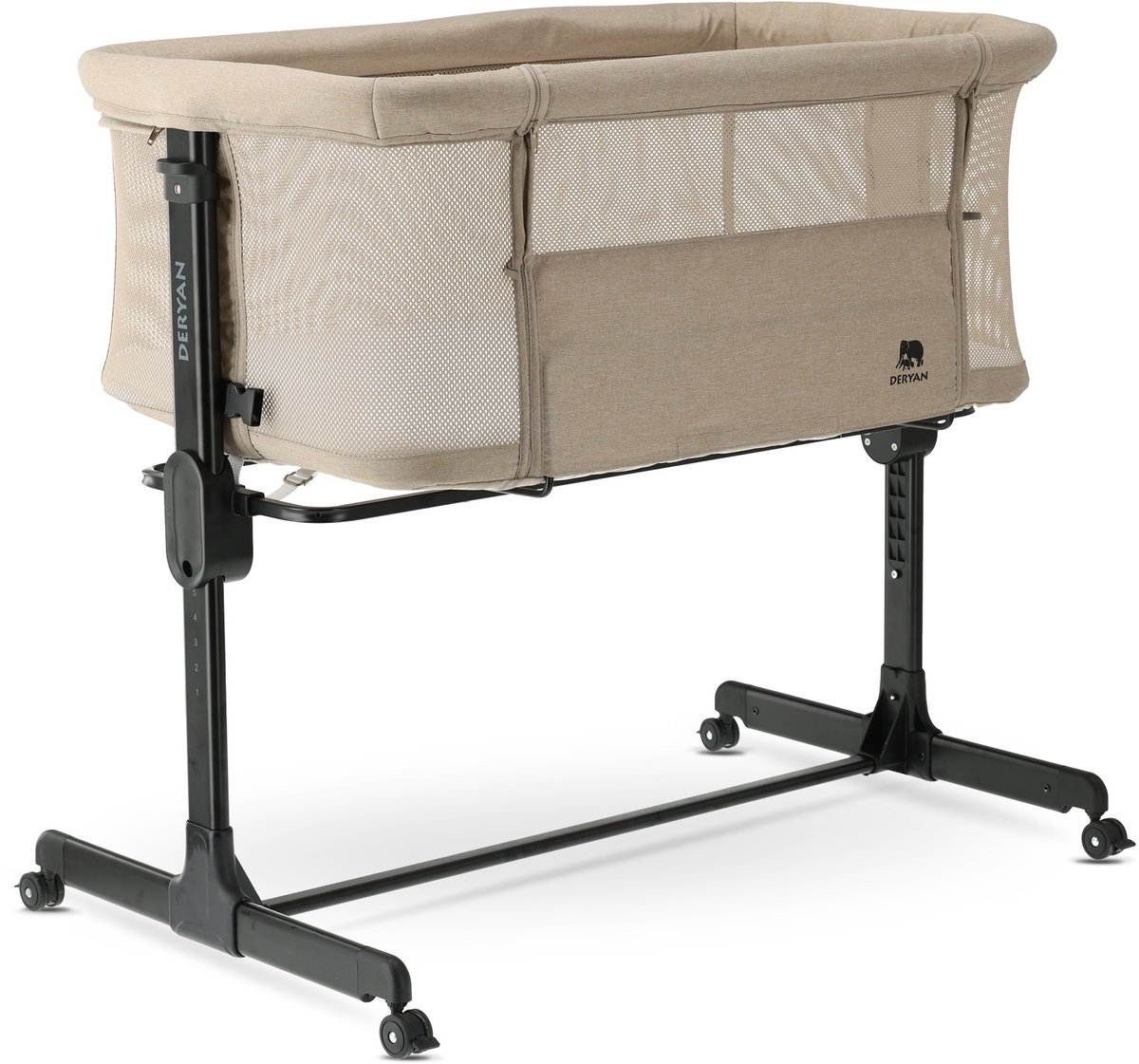 Bol.com Deryan Snoozy Co Sleeper - Wieg - Verstelbaar frame - Geschikt vanaf de geboorte tot 6 maanden - Creme aanbieding