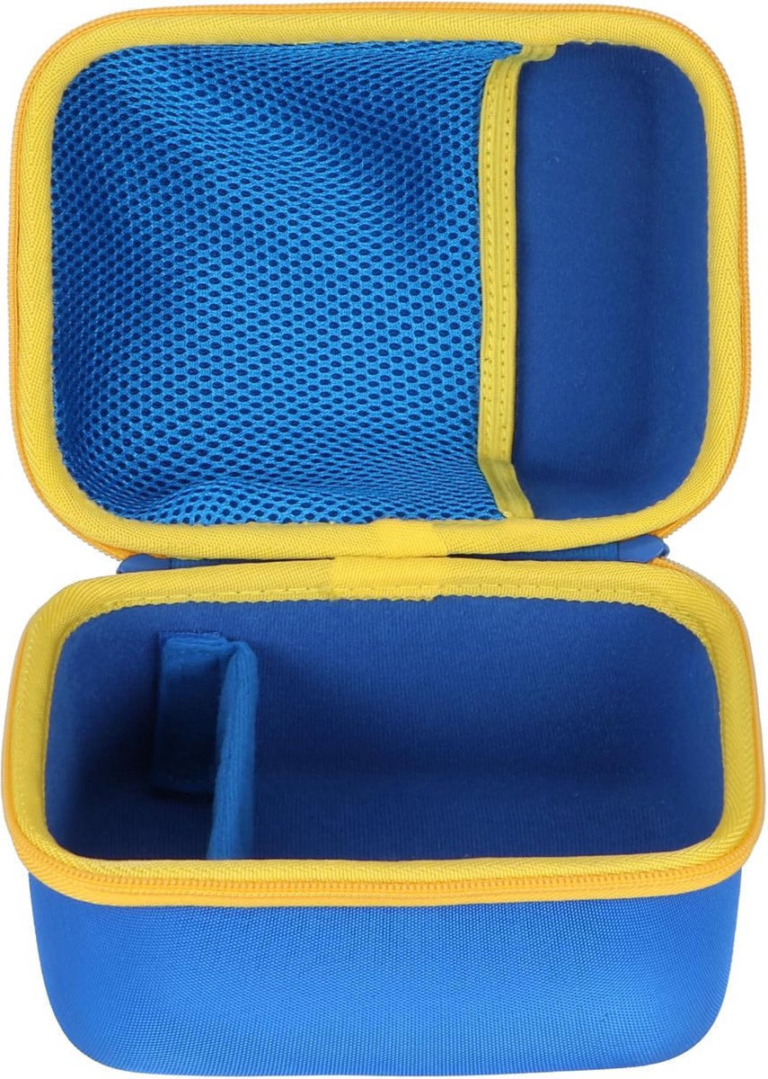 Harde Opbergkoffer voor Kinder Bluetooth Speler en Audioboek Kaarten - Schokbestendig Blauw/Geel