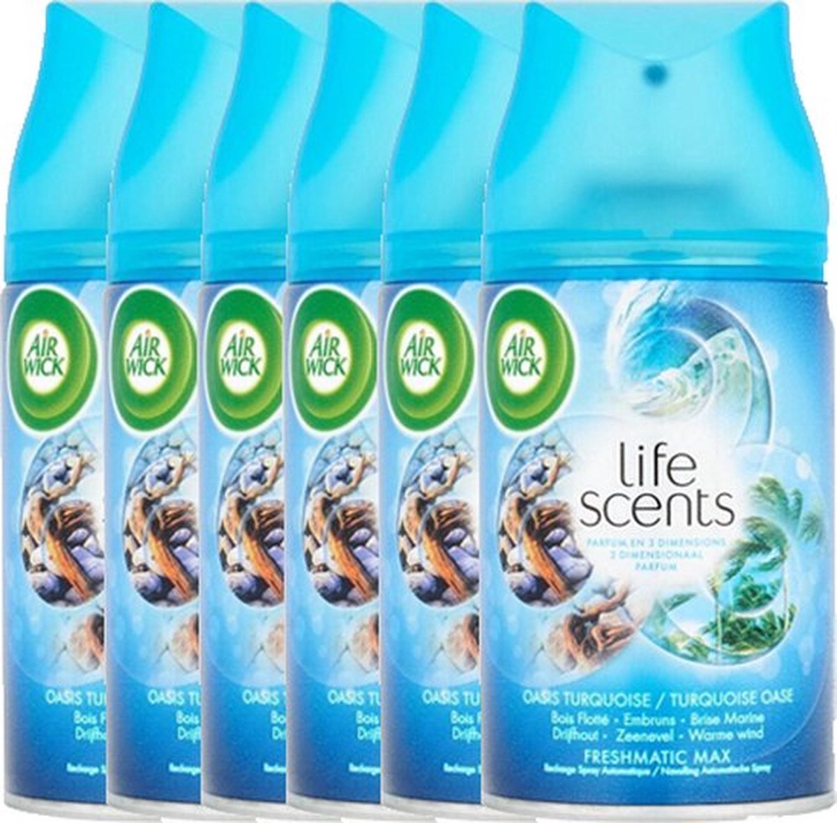 Air Wick - Luchtverfrisser - Navulling - Essential Oils Turquoise Oase - 250ml x 6