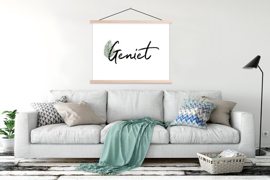 Porte-affiche avec affiche - Affiche scolaire - Citations - Profitez - Proverbes - 150x113 cm - Lattes noires