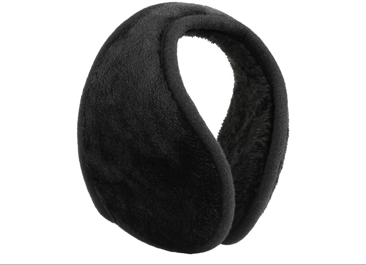 Oorwarmers - Winter oorbeschermers - Koud weer - Koude oren - Achter het hoofd - Pluche - Zwart - Jonyx