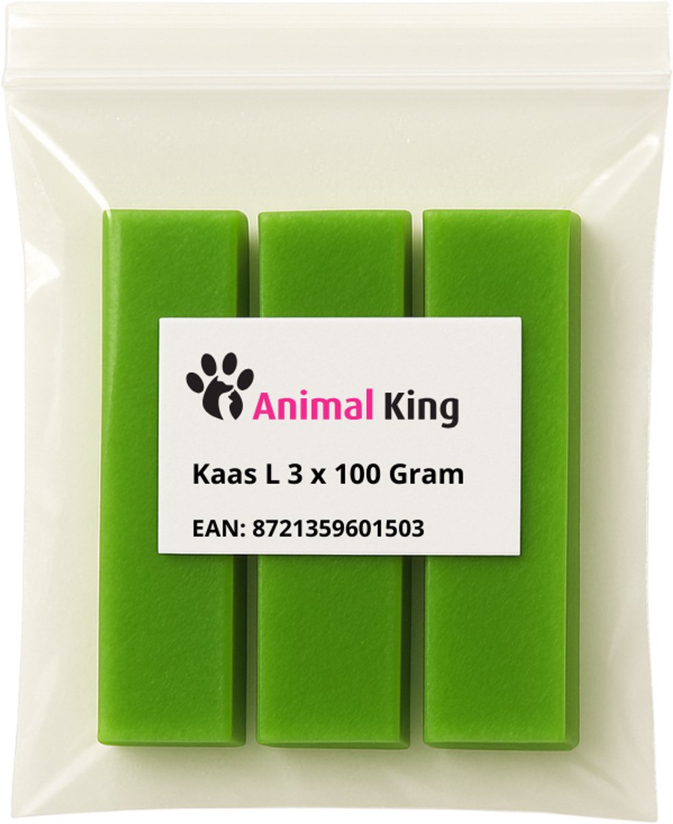 Mint Kaas Hond - De ideale Hondensnack voor Honden - Vermindert Tandplak - Lang Kauwplezier - Stinkt Niet - Animalking Staaf - Bot - Melk Kauwbot - Kauwsnack Vegan - Hypoalergeen - Maat L 100 Gram - 3 Stuks