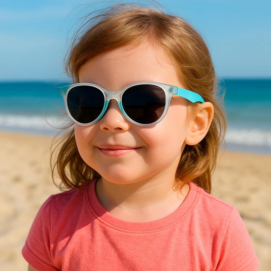Vierkante Kinderzonnebril voor Meisjes 4-7 Jaar met Polariserend Flexibel Montuur en UV400 Bescherming — afbeelding 2