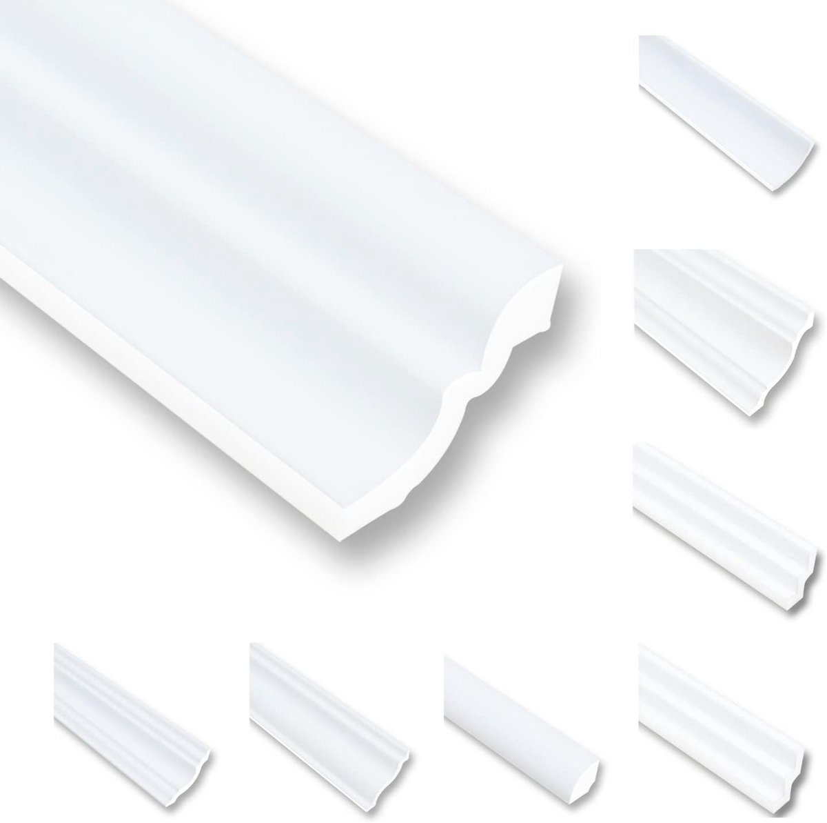 Plafondlijsten styropor 30 meter - 50x50 mm witte sierlijsten voor perfecte wandafsluiting