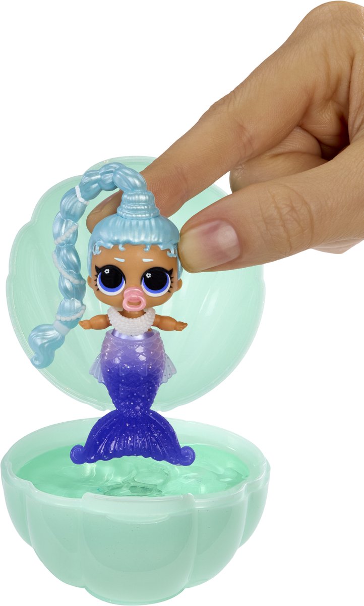L.O.L. Surprise Mermaids! Makeover Magic Baby Sisters met zeemeerminstaarten die van kleur veranderen en een displaybol met schelpenthema, verzamelpoppen, voor kids van 4+ — cadeau in Spellen & Speelgoed - foto 4
