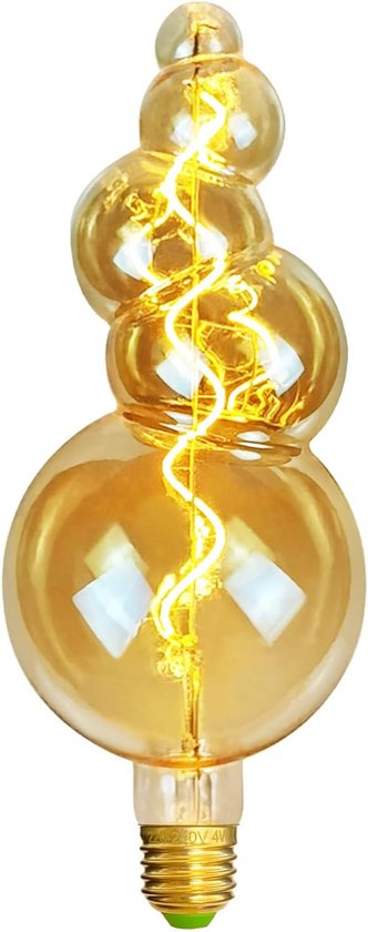 SUYGUAR E27 LED Vintage Gloeilamp, Edison Vintage Gloeilamp E27 Dimbaar 4W Warm Wit, Retro LED Lamp Decoratieve Gloeilampen voor Woonkamer/Slaapkamer/ Eetkamer/Keuken/Bar - Rookgrijs, 2-Pack