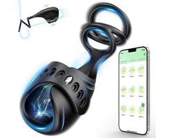 Daity Cockring Vibrerend – Oplaadbare Penisvibrator en Masturbator – Waterdicht en Comfortabel – Voor Mannen – Seksspeeltjes met App Afstandsbediening
