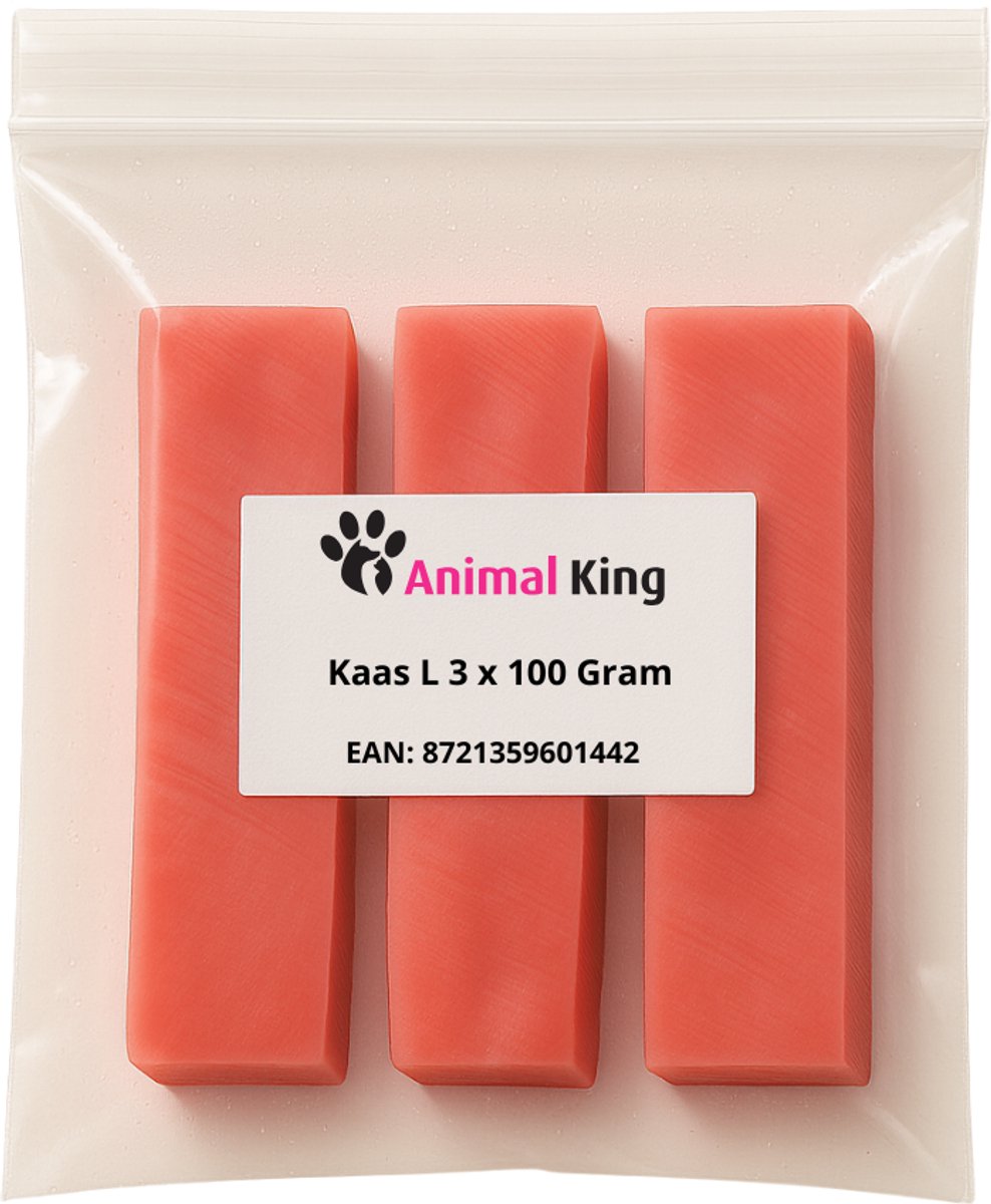Aardbeien Kaas Hond - De ideale Hondensnack voor Honden - Vermindert Tandplak - Lang Kauwplezier - Stinkt Niet - Animalking Staaf - Bot - Melk Kauwbot - Kauwsnack Vegan - Hypoalergeen - Maat L 100 Gram - 3 Stuks