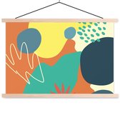 Porte-affiche avec affiche - Affiche scolaire - Été - Taches - Pastel - 60x40 cm - lattes vierges