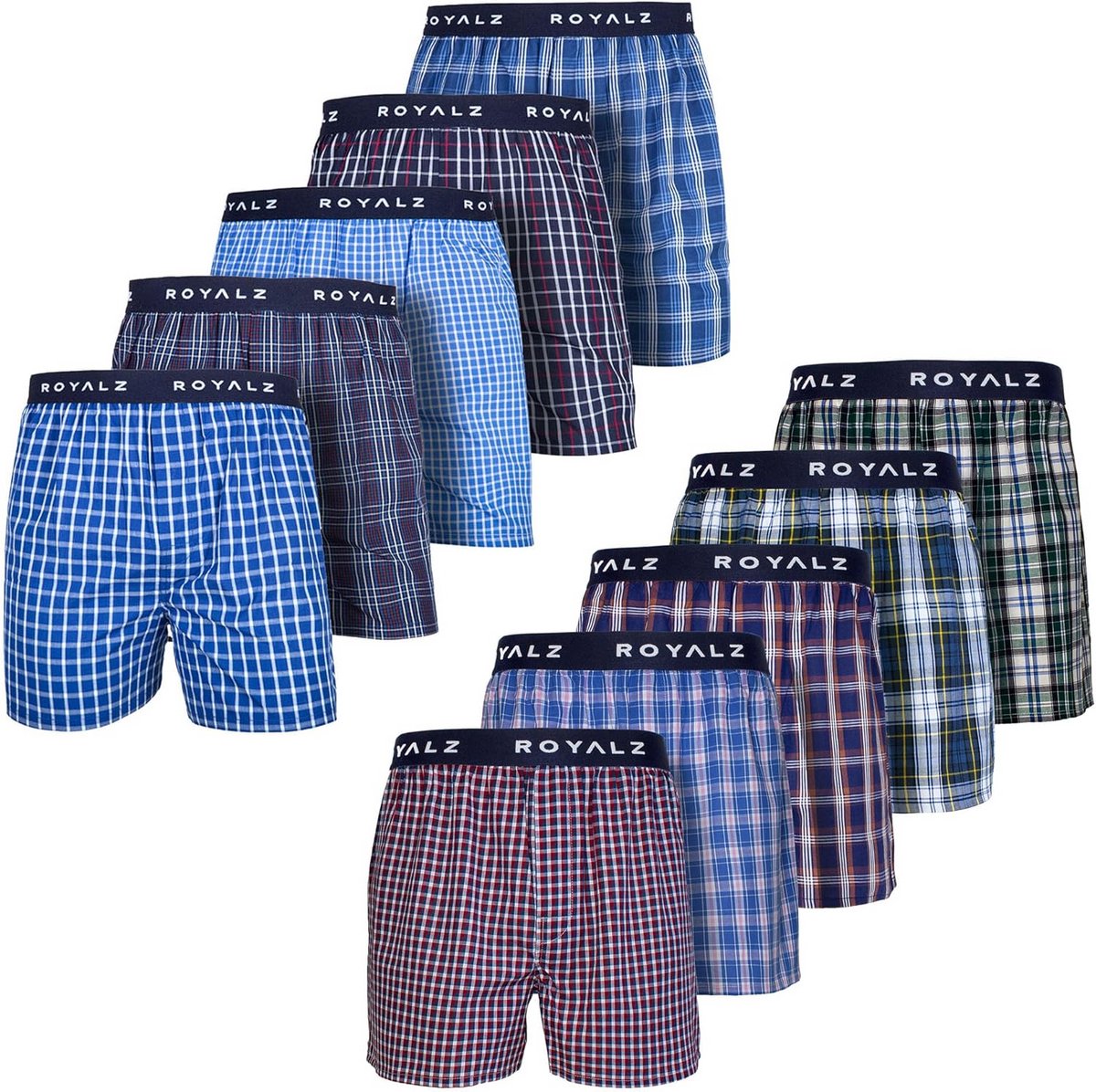 Comfortabele Boxershorts American Style voor Heren - Set van 10 Stuks