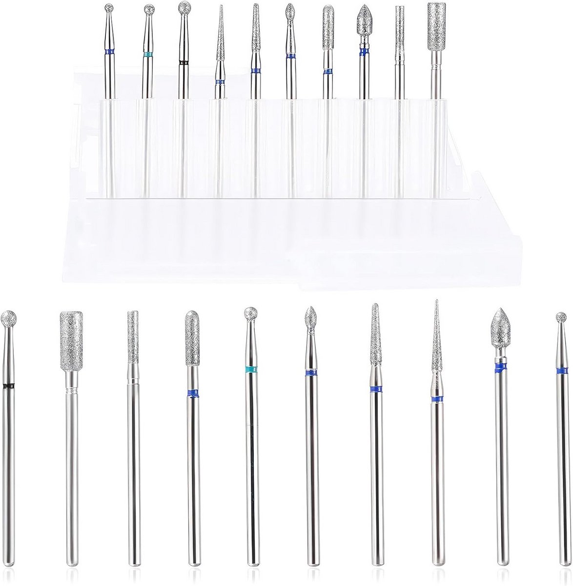 10x Professionele Diamantbits voor Nagelfrees - Slijpkoppen voor Manicure en Nagelverzorging