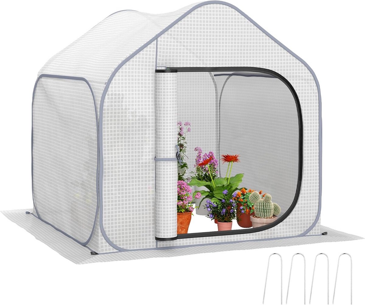 Mini Pop-up Tuinhuisje - Opvouwbare Broeikas voor Binnen en Buiten - 150 x 148 x 148 cm