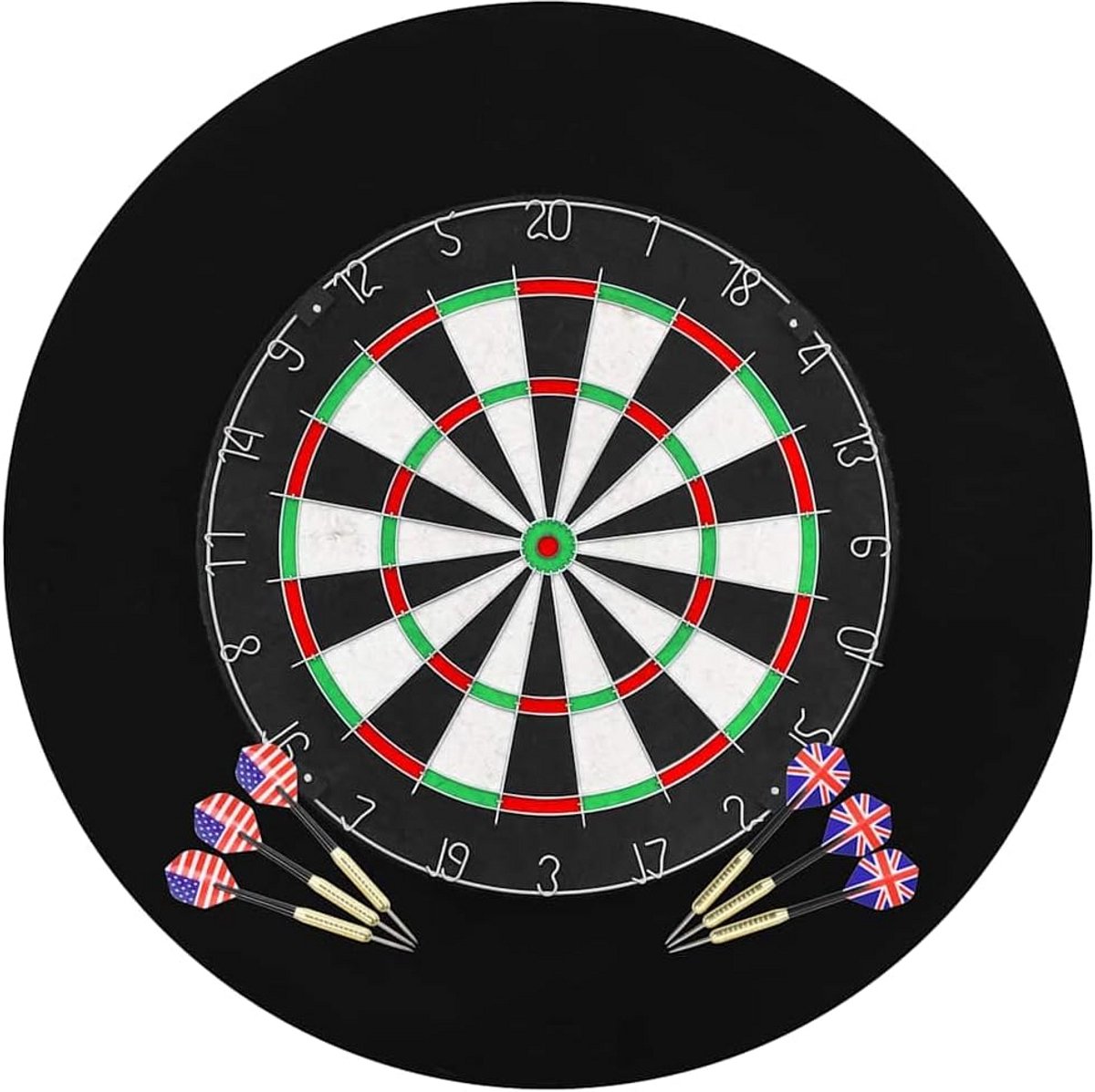 Professionele Dartbord met 6 Dartpijlen en Surround