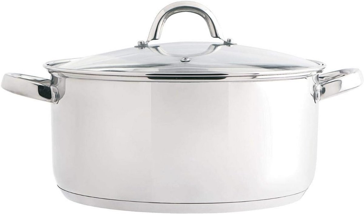 Braadpan met Glazen Deksel 1L - 20 cm, Geschikt voor Inductie