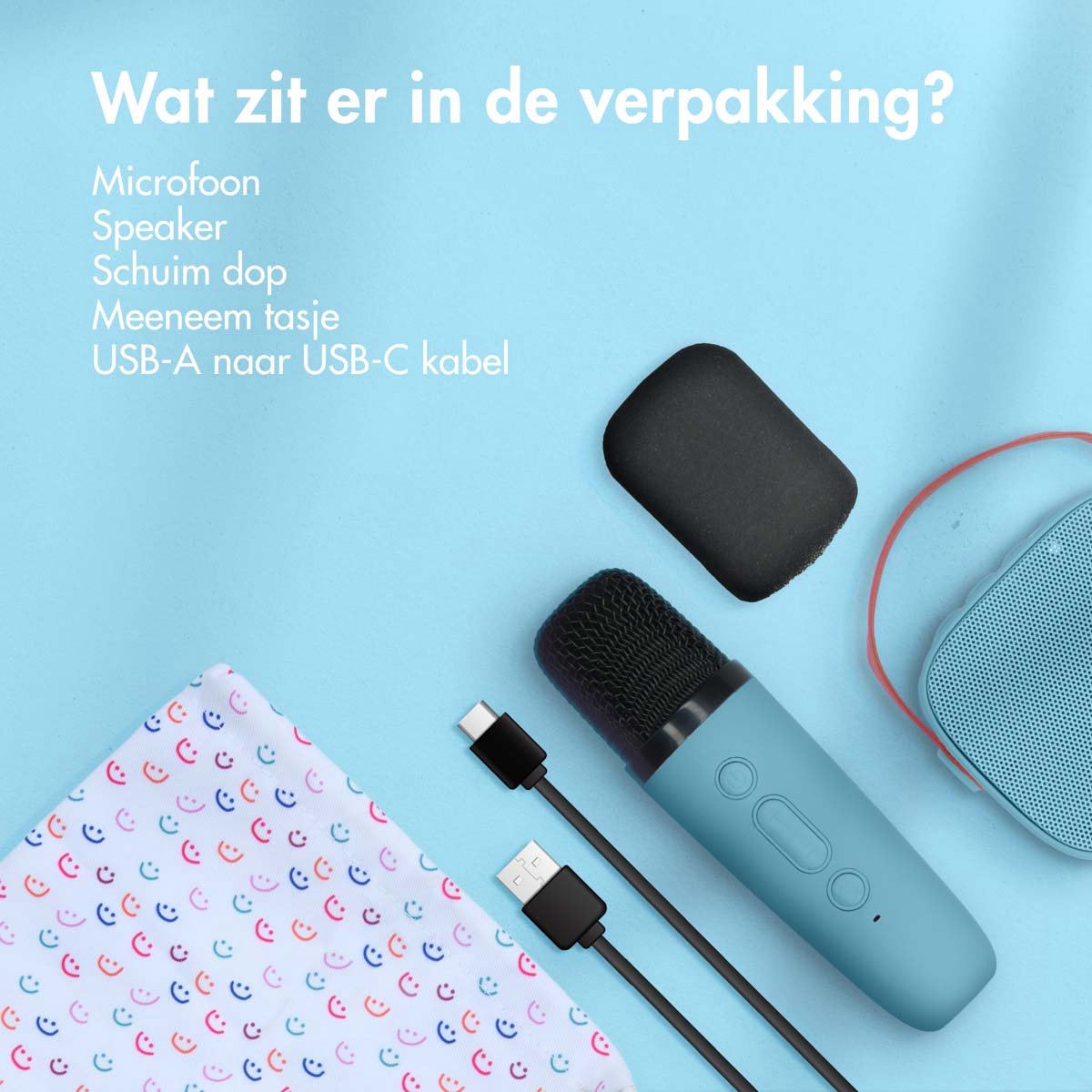 imoshion Karaoke Set - Met Bluetooth Speaker en Draadloze Microfoon - Karaokeset voor Volwassenen en Kinderen — afbeelding 11