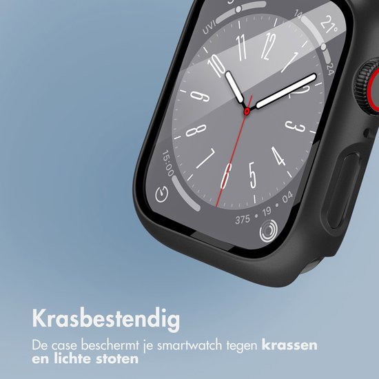 Screen protector - Geschikt voor Apple Watch 4 / 5 / 6 / SE - 40 mm - Full Cover Hard Case / Beschermend Hoesje - Zwart