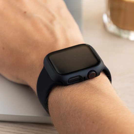 Screen protector - Geschikt voor Apple Watch 4 / 5 / 6 / SE - 40 mm - Full Cover Hard Case / Beschermend Hoesje - Zwart
