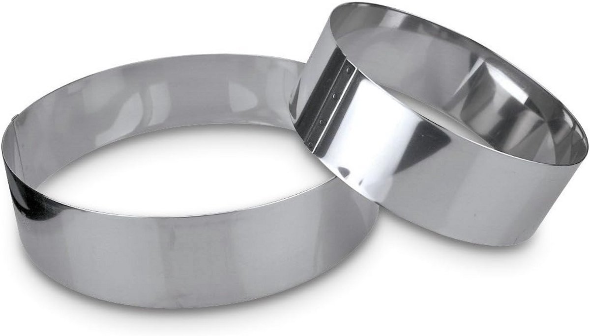 Verstelbare Taartring - RVS Verstelbare Bakring voor Taart en Cake - Diameter 26 cm