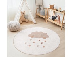Mila Home - Kindertapijt Rond - Vloerkleed Kinderkamer Tapijt - Speeltapijt - Wasbaar - Antislip - OEKO-TEX Gecertificeerd - 698 1