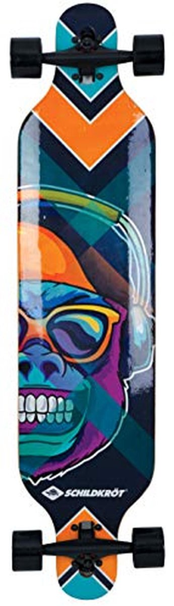 Freeride Longboard 104 cm Compleet Board met Drop-Through Technologie Zwart