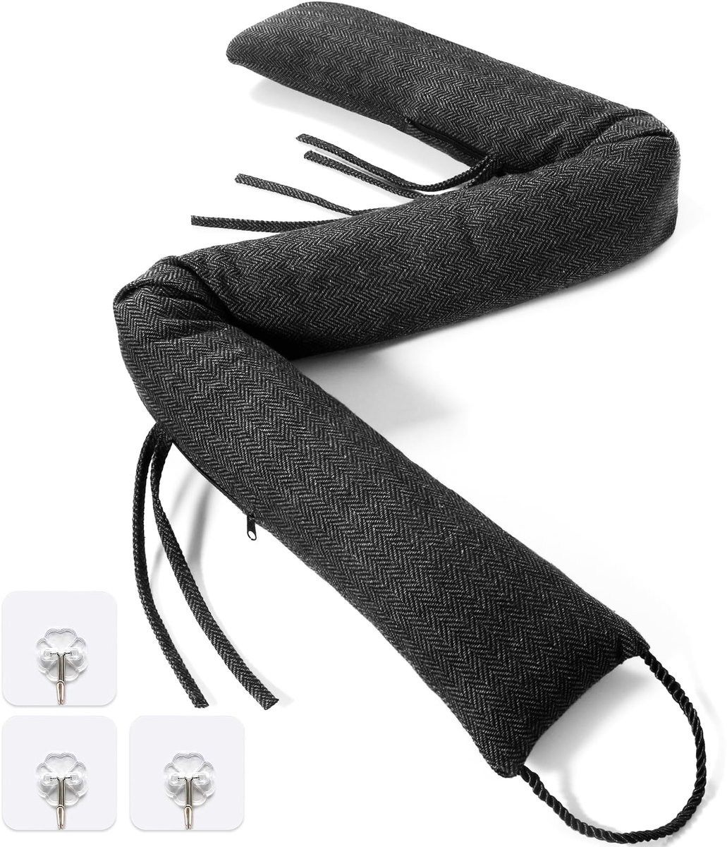 IMPERATORIS® Tochtstrip - Zelfklevende Tochtband - Isolatietape voor Ramen en Deuren - Bescherming Tegen Kou en Geluid - 120 cm - Zwart