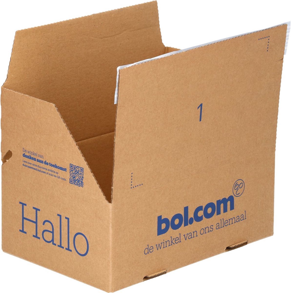 bol.com verzenddoos - 19x13x7 cm - 3.850 stuks - Autolock bodem - Plakstrip - 1 pallet