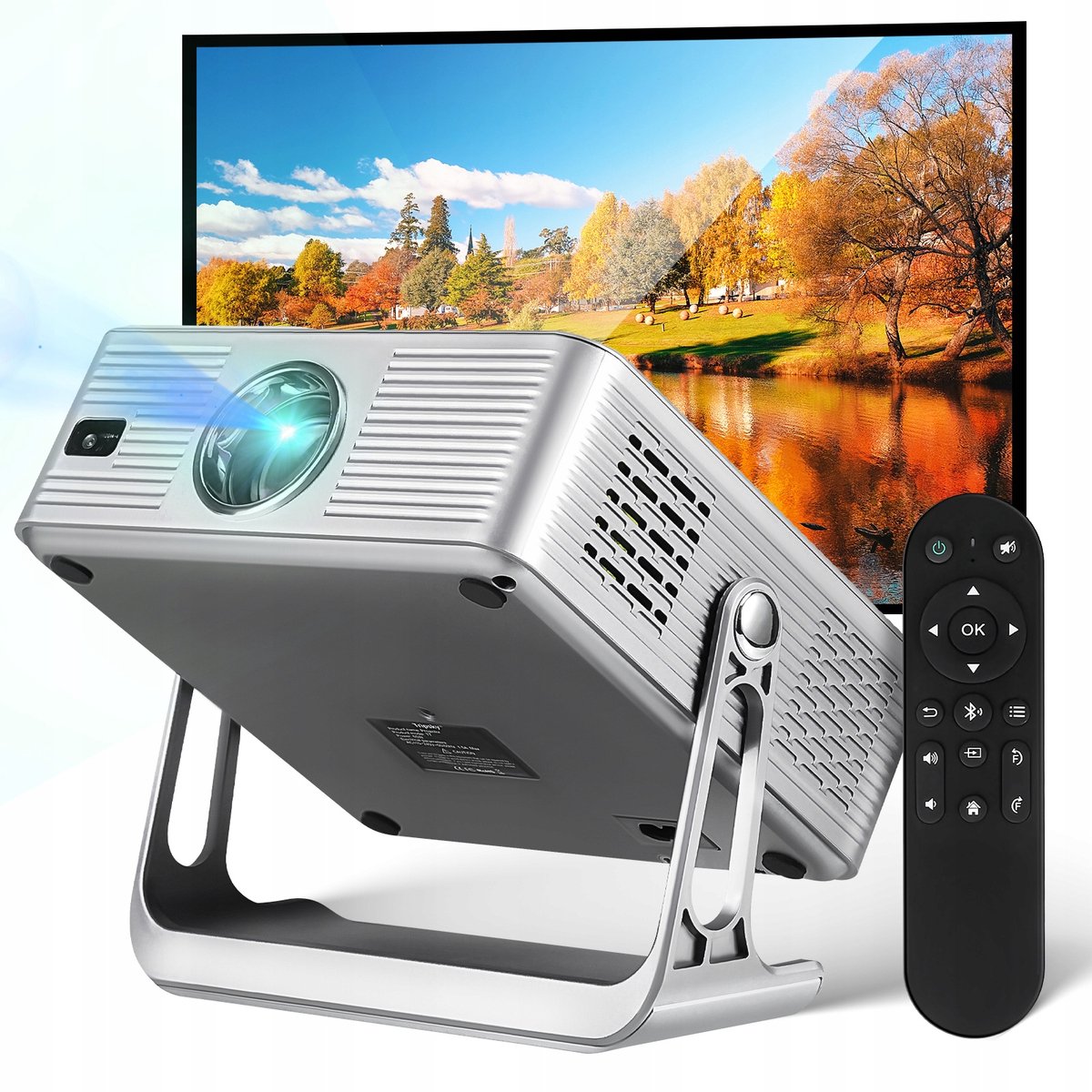 Slimme Android Projector - 4K Full HD Smart TV Projector met WiFi & Bluetooth - Autofocus, LED Lamp - Home Cinema voor aan de Muur