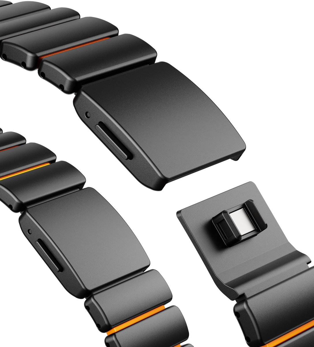 Stravo Premium Magnetisch Titanium Horlogeband met Siliconen Binnenlaag voor Apple Watch 46mm (Series 10/11) / 45mm (Series 7/8/9) / 44mm (Series 4/5/6/SE) / 49mm (Ultra 1/2/3) thumbnail 4