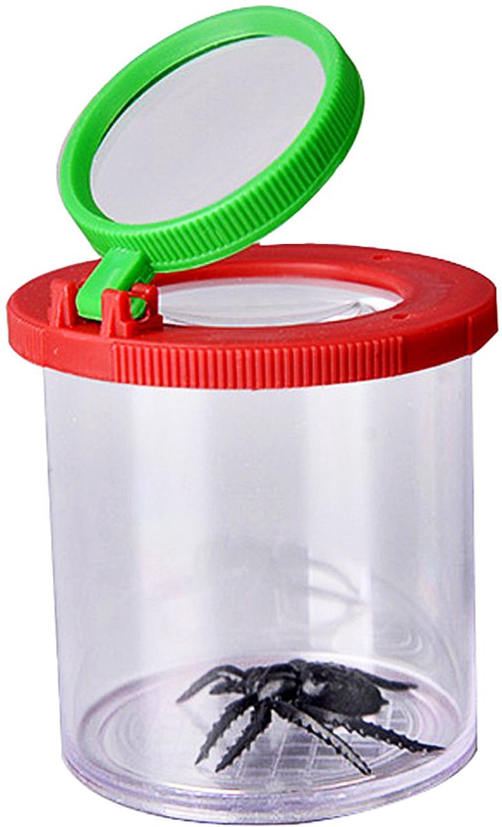 Insectenpotje voor Kinderen - Loeppotje - Insectenkijker - Met Vergrootglas - Stimuleer Educatie - Veilig voor Kinderen - Groot Kijkvenster
