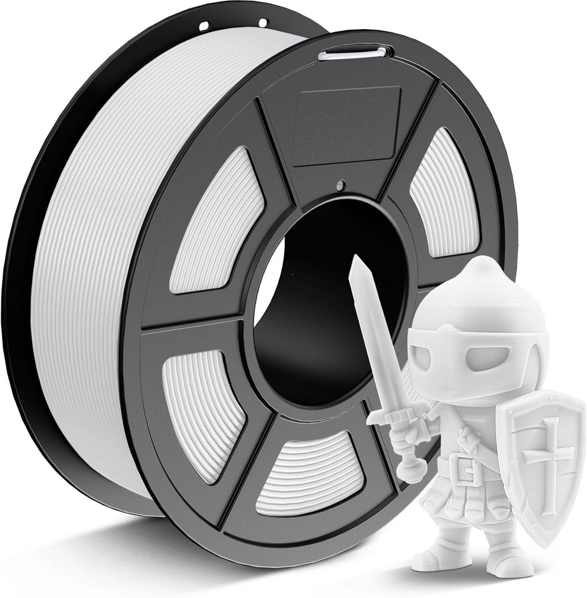 Tough PLA+ Filament 1.75mm Wit - Hoge Maalnauwkeurigheid 3D Printer Materiaal 1.1KG