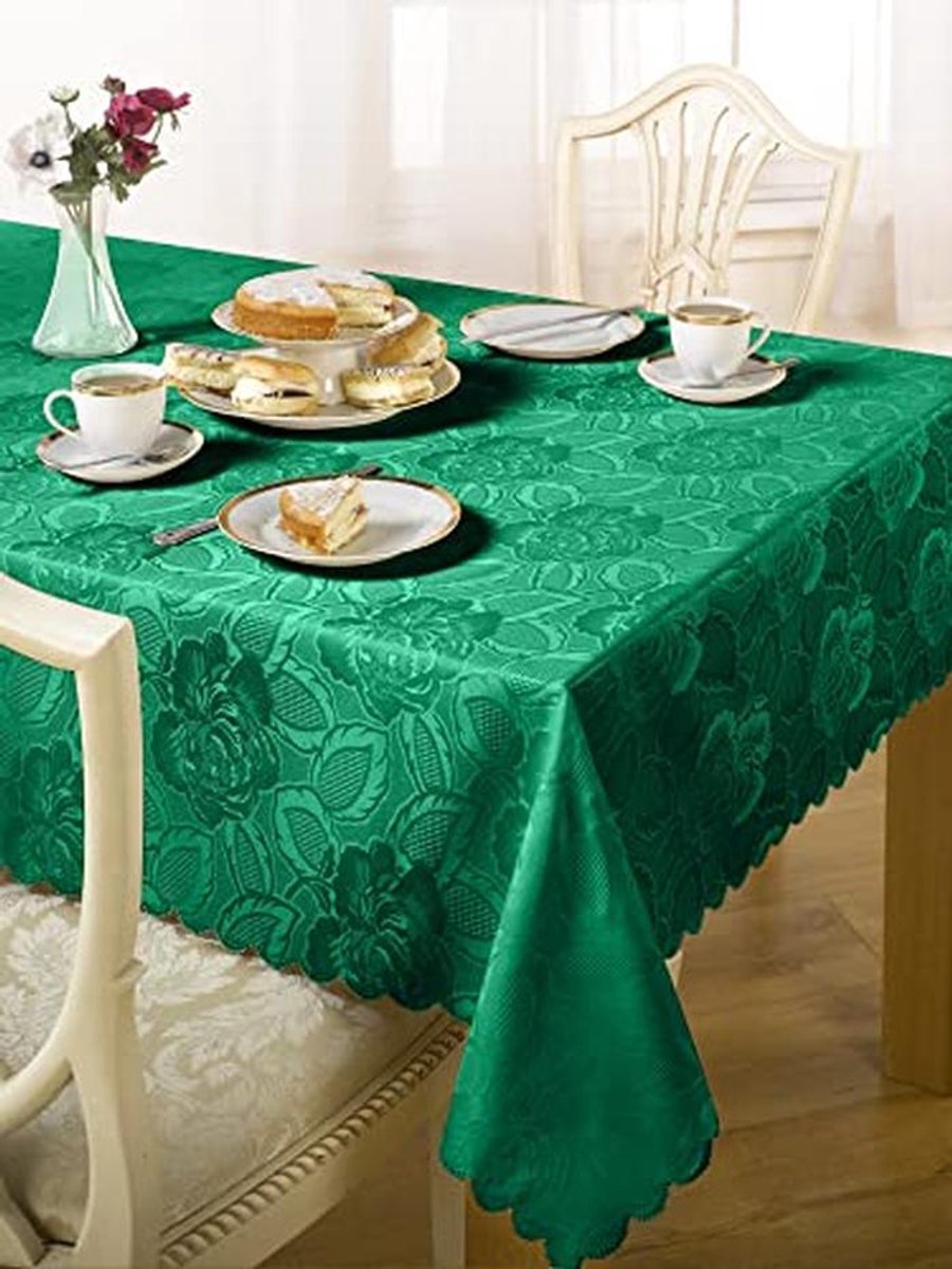 Jacquard Tafelkleed in Bosgroen - 52 x 70 (132 x 178 cm) voor Elke Gelegenheid